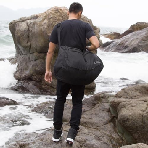 Eono 90L Foldable Travel Duffle Bag Hold All Travel Luggage Bag Holiday Bag with Multi-Pockets for Women Men (Black) — view 6