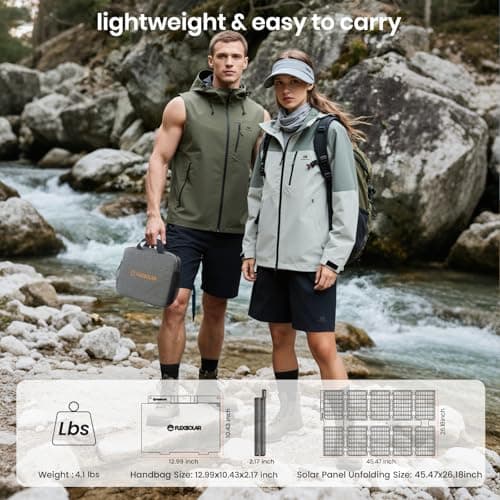 Flexsolar 100w Portable Solar Panel Chargers DC/QC 3.0 USB-A & PD3.0 USB-C — view 6
