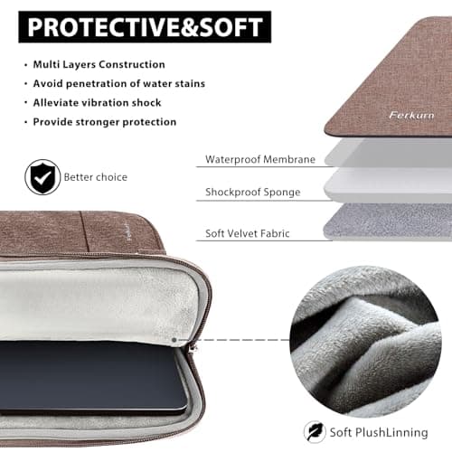 Ferkurn Laptop Case Sleeve Cover Computer Chromebook Case, 15 15.6 16 inch — view 5
