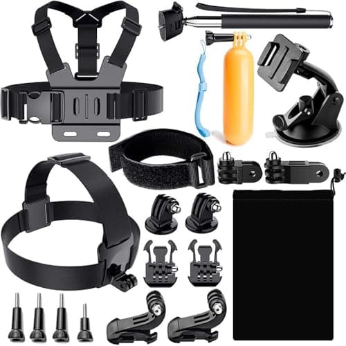 Reflex Camera 19 in 1 Action Camera Accessories Kit, compatible with GoPro Hero 9-13, DJI Osmo Action 2, 3, 4, Insta360 X2, X3, Akaso/Sony Sports Cameras and more