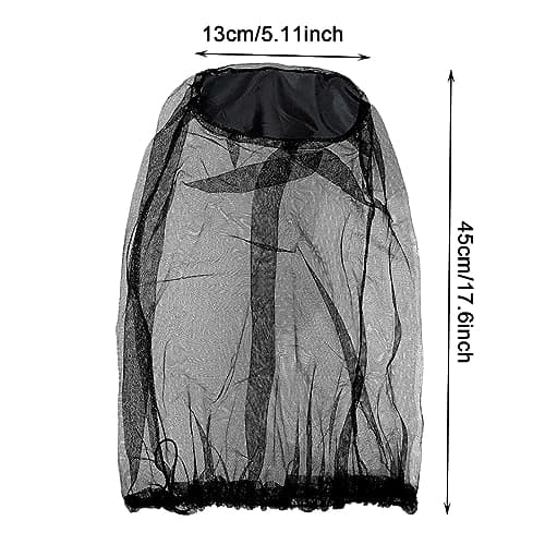 AWAVM Midge Nets for Head 5 Pack Mosquito Head Net Fine Mesh Nylon Insect Protecting Face Neck Cover for Outdoor Camping Hiking Fishing Gardening Travel Essential — view 3