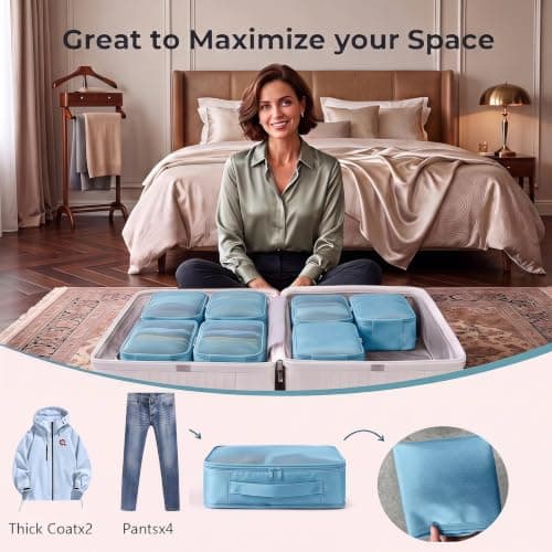 6 PCS Large Packing Cubes, Lightweight Luggage Packing Organizers Cubes — view 4