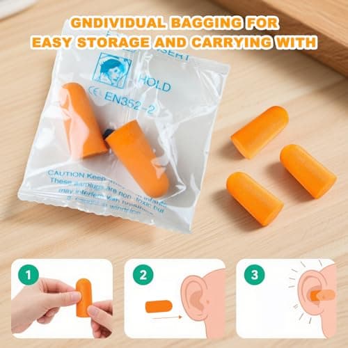 VBSYUYQ 50 Pairs Soft Foam Ear Plugs for Sleep Travel Noise Reduction — view 3