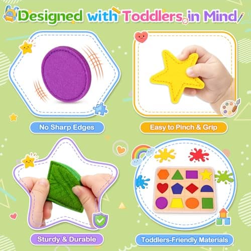 Montessori Toy for 1 2 3 Year Old Boy Girl Gift Puzzle Present Shape Sorter — view 4