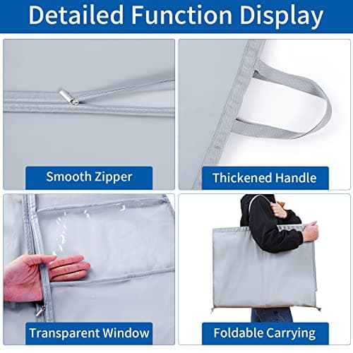 Niviy Wedding Dress Bag 60 x 180 cm, Long Dress Garment Cover with Handle — view 5