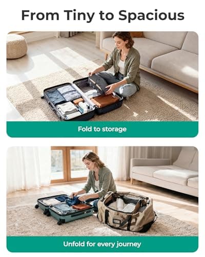 BAGSMART 83L Foldable Holdall Bag with Wheels, Men's Large Travel Duffle — view 4