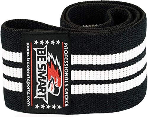 Resistance Bands (3 Pack) Booty Band Set Fabric Resistance Bands for Glutes, Hips and Legs Exercise and Fitness Yoga, Pilates, CrossFit, Sport, Physiotherapy and Recovery Men & Women (White Stripes) — view 3