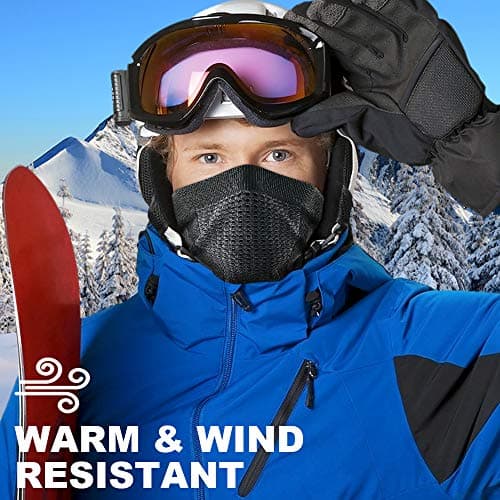 WTACTFUL Winter Neck Warmer Face Mask, Windproof Breathable Anti-Fog — view 3