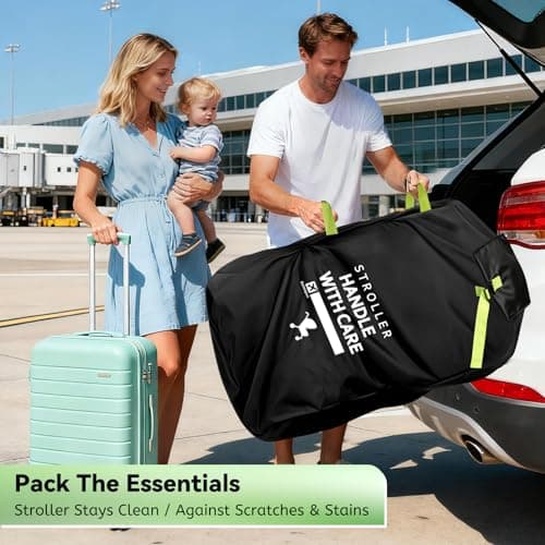 Pram Bag for Airplane, Baby Travel Essentials, Stroller Bag 119H*61W*38D cm — view 2