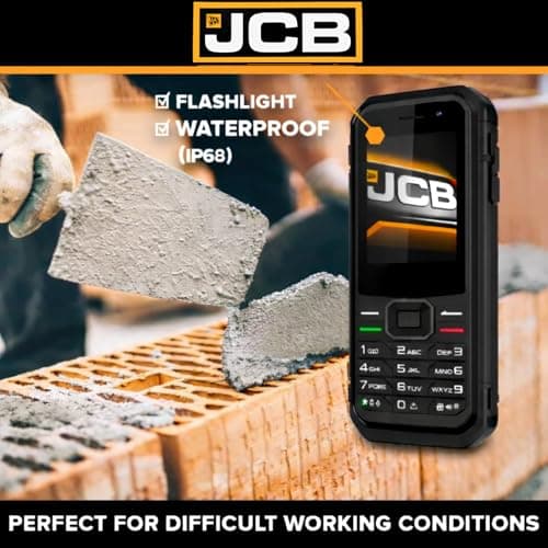JCB Tradesman 3 4G and WiFi Rugged Feature Phone Waterproof With Whatsapp, Hotspot, Dual-Sim and Bluetooth - Black — view 5