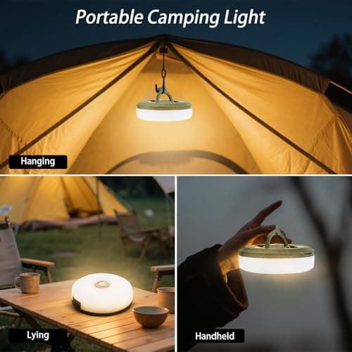 2-Pack Camping String Lights 10M, 4 in 1 Portable Camping Fairy Lights Rechargeable, 8 Lighting Modes, USB Charging, Quick Storage, Waterproof Tent Lights String for Camping, Yard, Christmas,Festivals — view 5