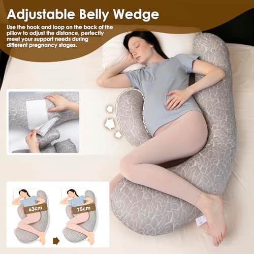Chilling Home Pregnancy Pillow, F-Shaped Combo Maternity Pillow for Belly — view 5