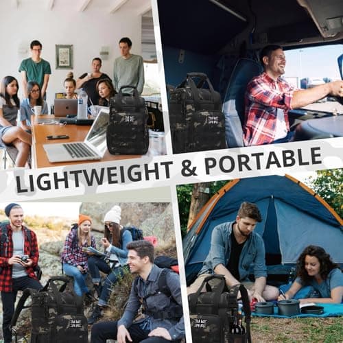 Tactical Backpack Cooler,Lunch Backpack for Men Adults Work with Handle，Soft Cooler Backpack Insulated Water Resistant Leak Proof — view 4
