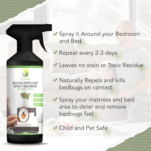 Ecowidow Bed Bug Repellent Spray - 500ml Bed Bug Terminator - Aromatherapy Bed Bug Spray for Mattress/Beds - Effective Solution for Bed Bugs -Safe for Pets- Plant Based (2 Pack) — view 5