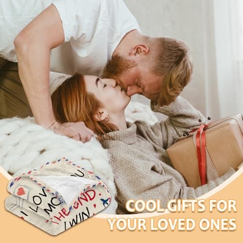Yasrlvun Anniversary Wedding Blanket Gifts for Couples, Love Blanket 152x127cm Valentine's Day Wedding Anniversary Cozy Warm Throw Blanket for Wife Husband Girlfriend Boyfriend — view 5