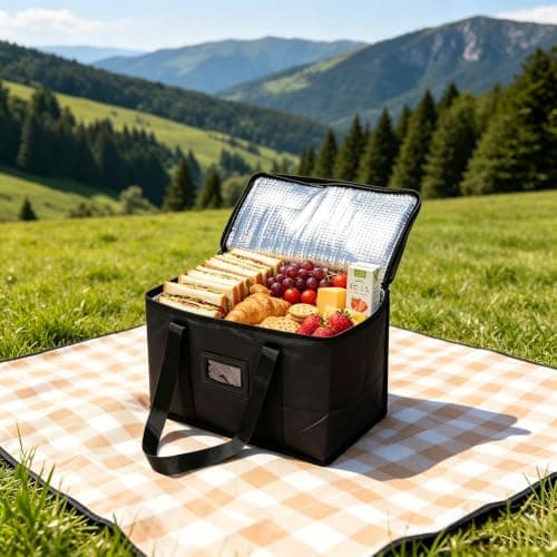 40L Insulated Bag/Waterproof Takeout Cooler Bag/Picnic/Pizza/Car Food Bag — view 4