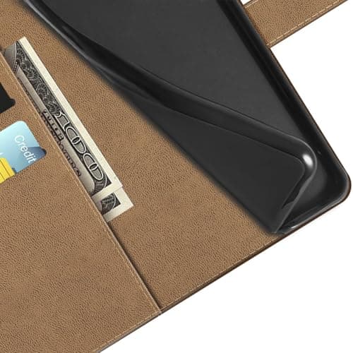 ESACMOT Folio PU Leather Case for ZTE Telstra 5G Hotspot 2 - Brown — view 3