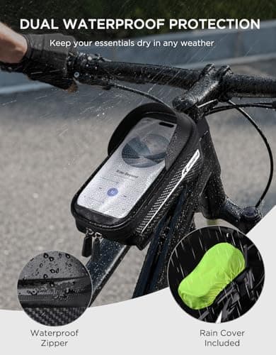 whale fall Bike Phone Holder Waterproof, 3D EVA Hard Shell, Bike Frame Bag — view 4