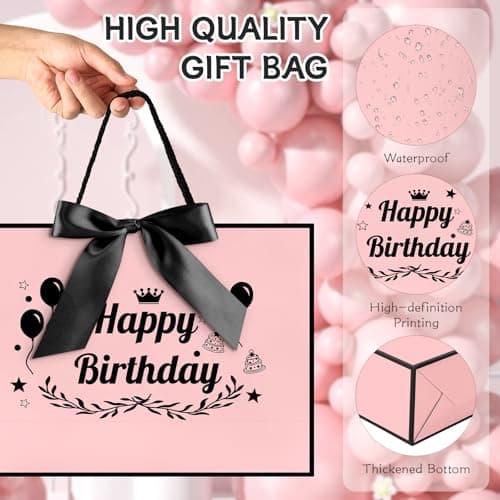 JMANNI Large Birthday Gift Bag for Women Girls,Birthday Bags for Presents — view 4