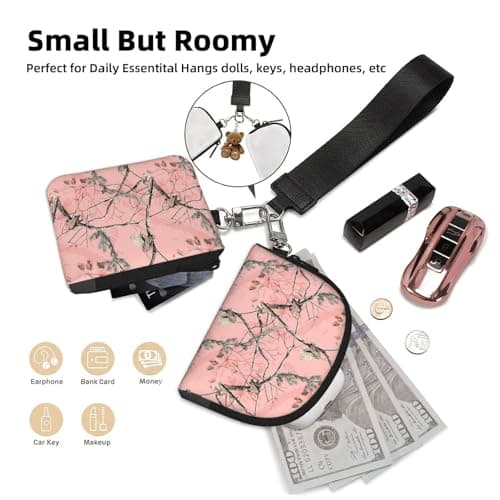 ERCgad Red Leaves Camo Print Wrist Strap Outdoor Sports Bag Unisex Fitness Accessory Running Travel Gift — view 4