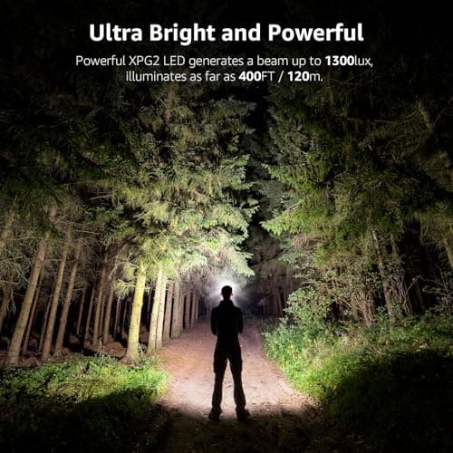 Lepro Head Torch, 2 Pack Super Bright LED Headlamp 6 Lighting Modes — view 3
