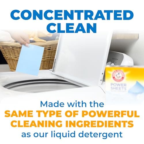 Arm and Hammer Power Laundry Detergent, Fresh Linen Laundry Sheets 50ct, up to 100 Small Loads, Ultraconcentrated Washing Detergent for deep clean, Laundry Detergent for Washing Machine — view 4