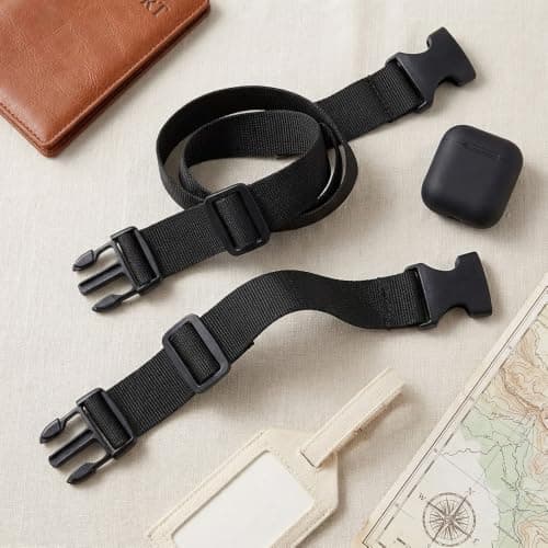 Erovite 2-Pack Adjustable Bag Strap Extender, 3.8CM x 40CM Webbing Straps for Bags with Buckles, Waist Belt Extender for Most Waist Packs and Belts — view 4