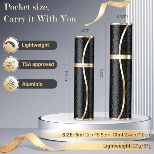 Perfume Refillable Atomizer 5mL Perfume Spray Bottle Leather Material — view 2