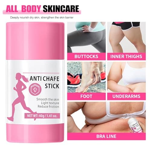 Anti Chafe Balm, Anti Chafing Stick for Thighs, Groin and Underarms, Soothing Chub Rub Stick With Beewax & Shea Butter, Waterproof Skin Protector, Reduce Friction Chafing Cream — view 3