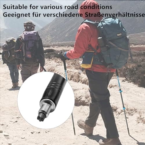 Herreicher Carbon Steel Replacement Tips for Walking & Trekking Poles - 8-Pack For Rocky & Hard-Packed Trails Universal M10/M12 Thread — view 2