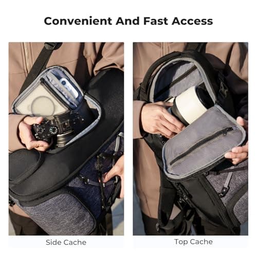 K&F CONCEPT Camera Backpack, 30L Camera Bag for Photographer with Raincover — view 4