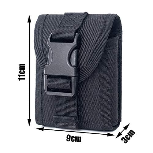 Tactical Molle Pouch Multifunction Waist Bag Men Waist Pack Belt Bag Waist Pouch for Outdoor Camping Hiking Black — view 2