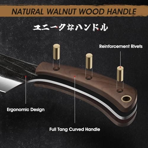 HOSHANHO 6" Cleaver Knife, Hand Forged Chopper Butcher Meat Cleaver Knife — view 3