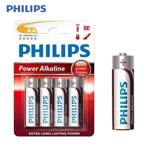 Philips Power Alkaline AA Battery Pack of 4 — view 4