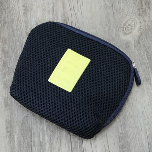 Shockproof Travel Pouch for Phone and Toiletry, Blue Polyester Case — view 6