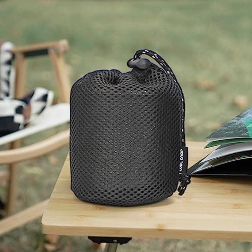 HTU Camping Mesh Bag Portable Camping Cooker Stove Tableware Protective Bag with Drawstring Anti-Collision Thickening Protective Bowl Plate Pot Organizer for Hiking Travel BBQ — view 2