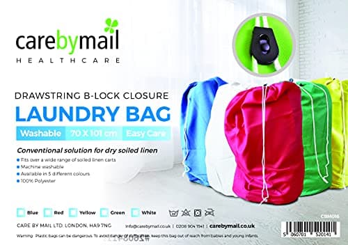 CarebyMail Healthcare X-Large Heavy Duty Laundry Bag with Drawstring | Commercial Style Laundry Bag | Washable and Reusable (Red) — view 2