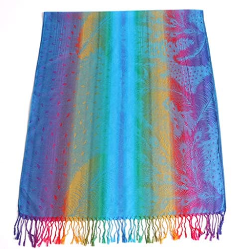 Cocila Women Lady Fashion Folk-Custom Retro Tassel Scarf Wrap Shawl Travel Scarves Large Head (Multicolor, One Size) Gifts For Young Accessories Autumn Snood Men Womens Clothing Fleece Gift Sets — view 2