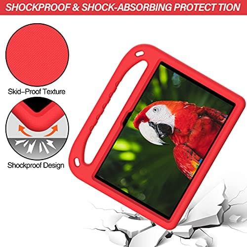 HYUKcase Case for Honor Pad X8 10.1 inch,Quipped with Hand Strap and Shoulder Strap,Shockproof and Drop-Resistant Tablet (Red) — view 2