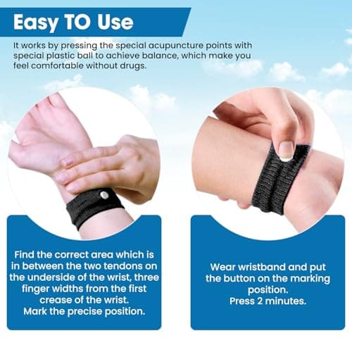 SinChic 4 Pair Motion Sickness Relief Wristbands — view 4