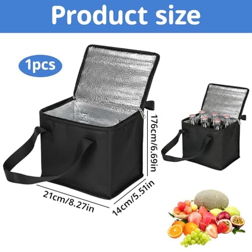 Small Cooler Bag, Cooler Bag Small, Ice Box For Food Travel, Compact 21 x 17 x 14 cm Portable Travel Cool Bag For Office Meals And Outdoor Activities — view 2