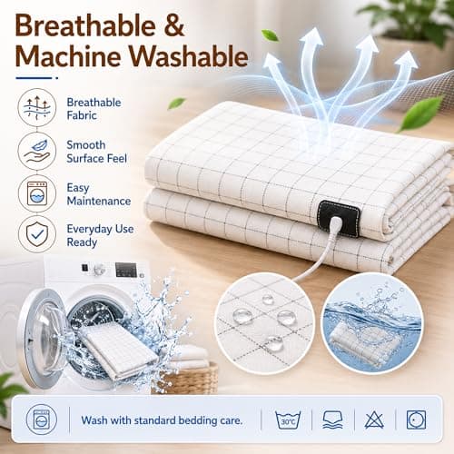 Grounding Bed Sheet 68×132 cm | Earthing Sheet with 10% Premium Silver Fibre & Soft Cotton | Grounding Mat for Bed with UK Plug & Grounding Cable | Grounding Sheets UK — view 6