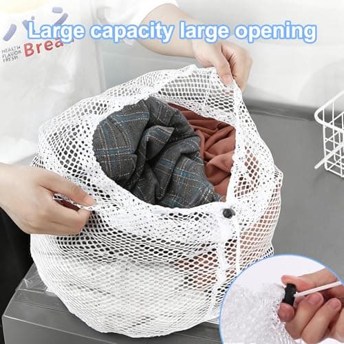 20x24 Inch Durable Mesh Laundry Bag with Secure Drawstring, Ideal for Home and Travel, Protects Delicates and More — view 5