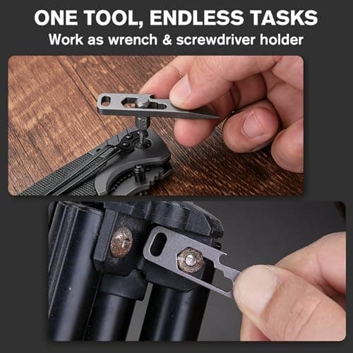 KEEPO LINK Titanium EDC Pry Bar with Bottle Opener & Wrench for Men, OLT08 — view 2