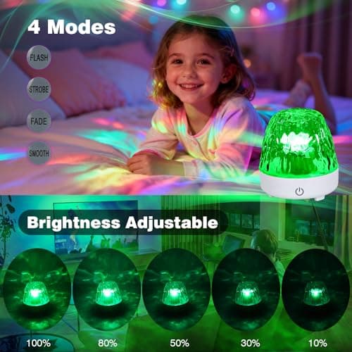 Wixwarmi Galaxy Projector Night Light, 16 Colors Brightness Dimmable Rechargeable Ocean Lights Projectors, Sensory Lights with Remote Control, Ocean Wave Projector for Bedroom/Party/Game Room — view 3