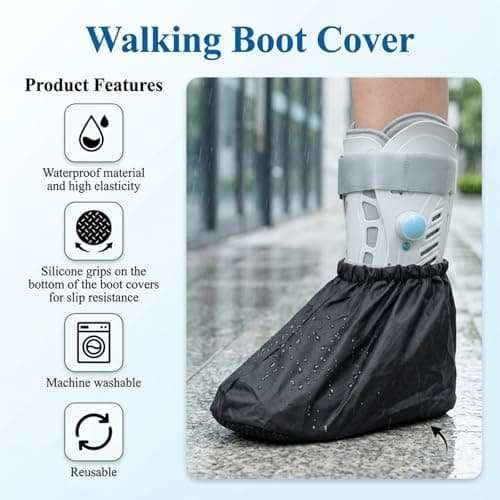 Waterproof Hiking Boot Covers, Reusable Non-Slip Overshoes, 1 Pair — view 3