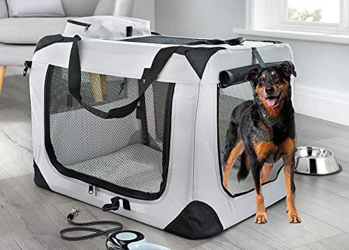 Floofy Friends Soft-Sided Dog Travel Crate - Foldable, Breathable Pet Carrier for Small Dogs & Cats, Ideal for Car Travel & Home Use — view 2