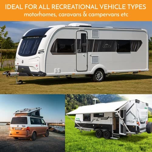 Xtremeauto 16amp to 13amp Adapter Caravan Hook Up Cable 240V 3 Pin UK Electric Hook Up For Camping, Caravan, Campervan Mains To UK Plugs Orange — view 4