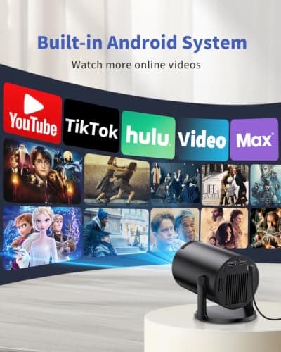 Yoton Projector for Bedroom Built-in Apps, 18000 Lumens, 4K/1080P Support — view 2