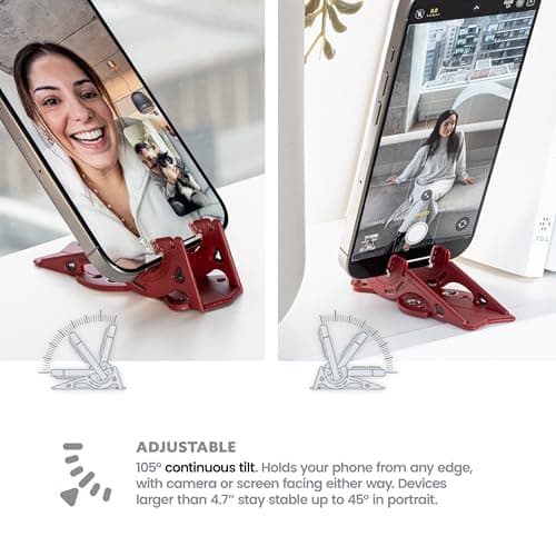 GEOMETRICAL Pocket Tripod PROv2 Wallet-Size iPhone Tripod - Universal Kit (Blood Red) — view 3